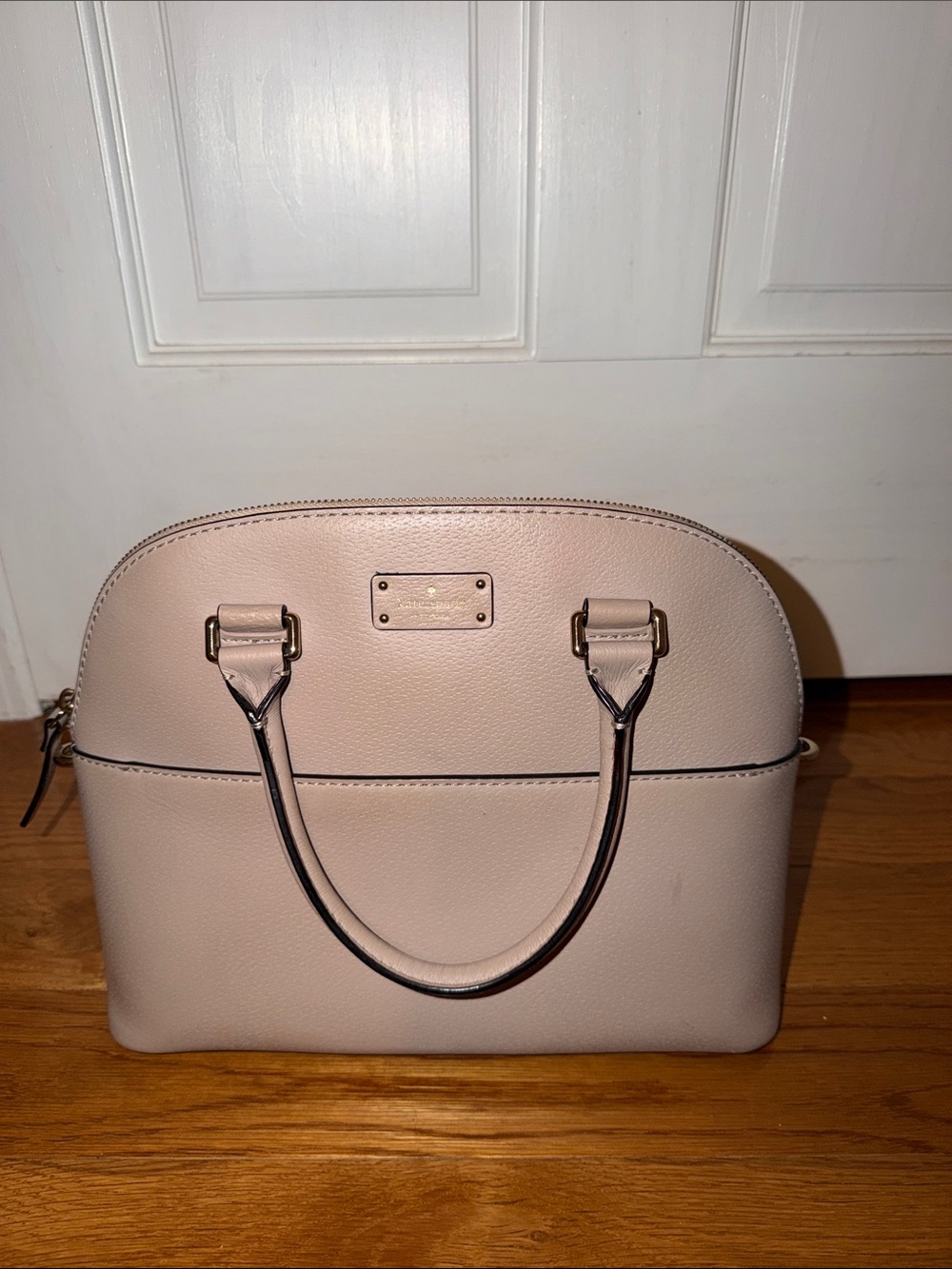 Kate Spade leather Satchel Handbag in Blush Pink